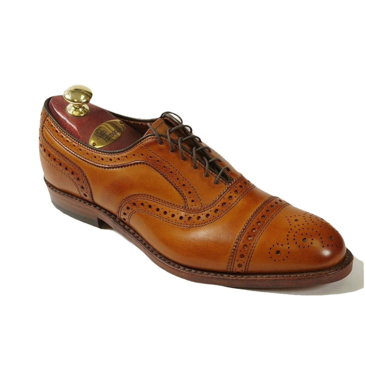 Allen Edmonds Strand 1635 Cap Toe Walnut Brown Leather Oxford Shoes 10 Clean Allen Edmonds Strand Cap Toe Oxford - Walnut Calfskin (Style  main image 4