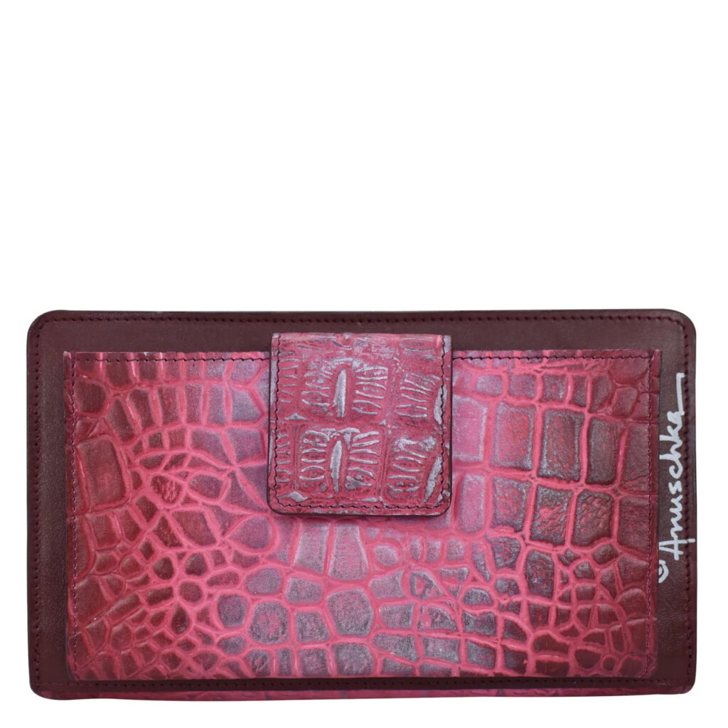 Anuschka Blue Organizer Wallet Crossbody Miller Shoes