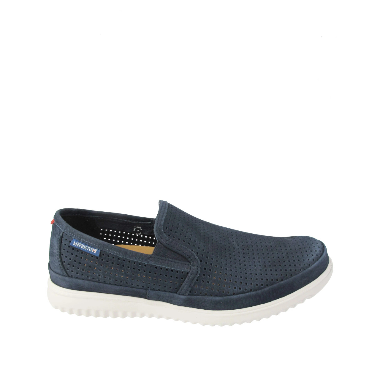 Mephisto Navy Perforated Slip-On Loafer Shop Comfortable Men main image 3
