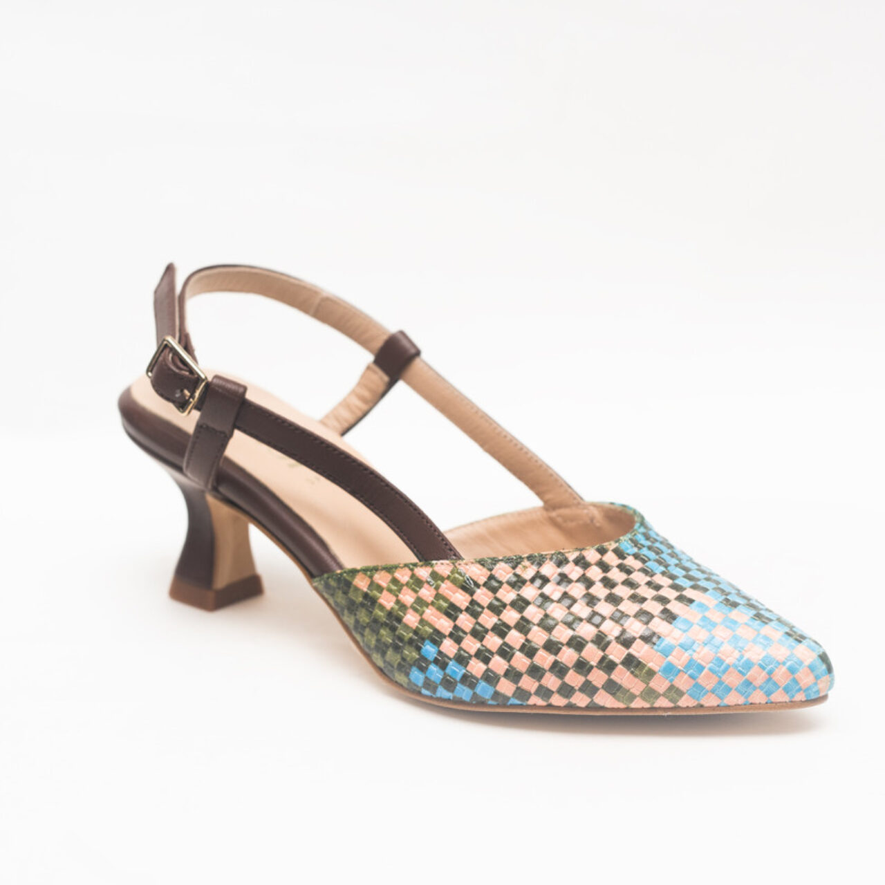 miller leather logo sandals